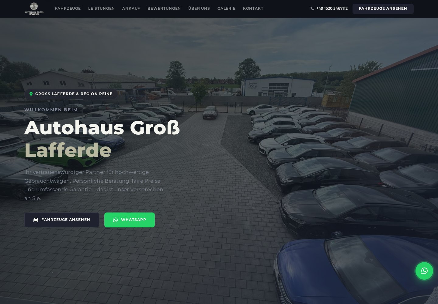 Screenshot der Website von Autohaus Groß Lafferde