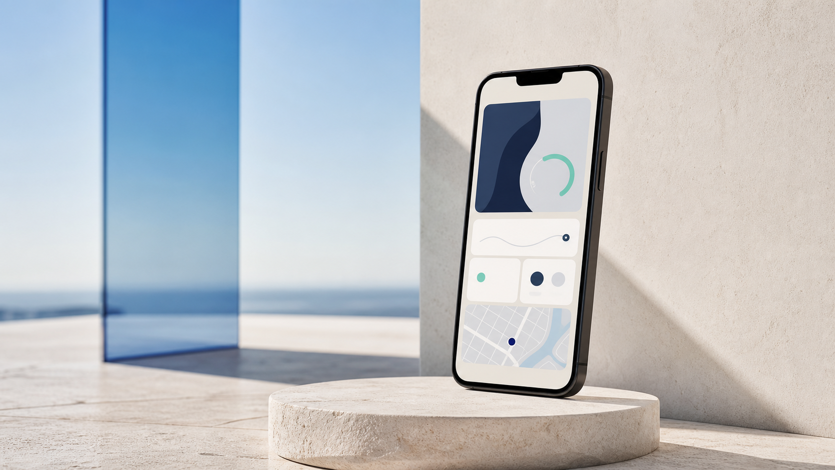 Individuelle Business-App auf einem Smartphone